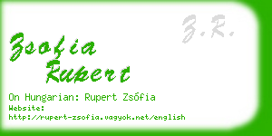 zsofia rupert business card