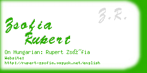 zsofia rupert business card